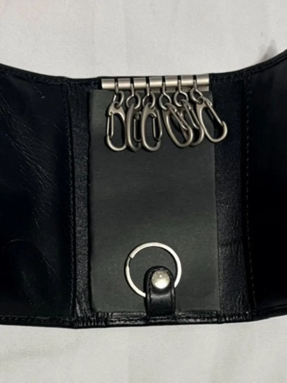NWT Winn International Brown Leather Trifold Key Case Wallet Holder